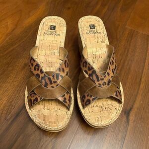 White Mountain slip on wedge sandals size 6‎